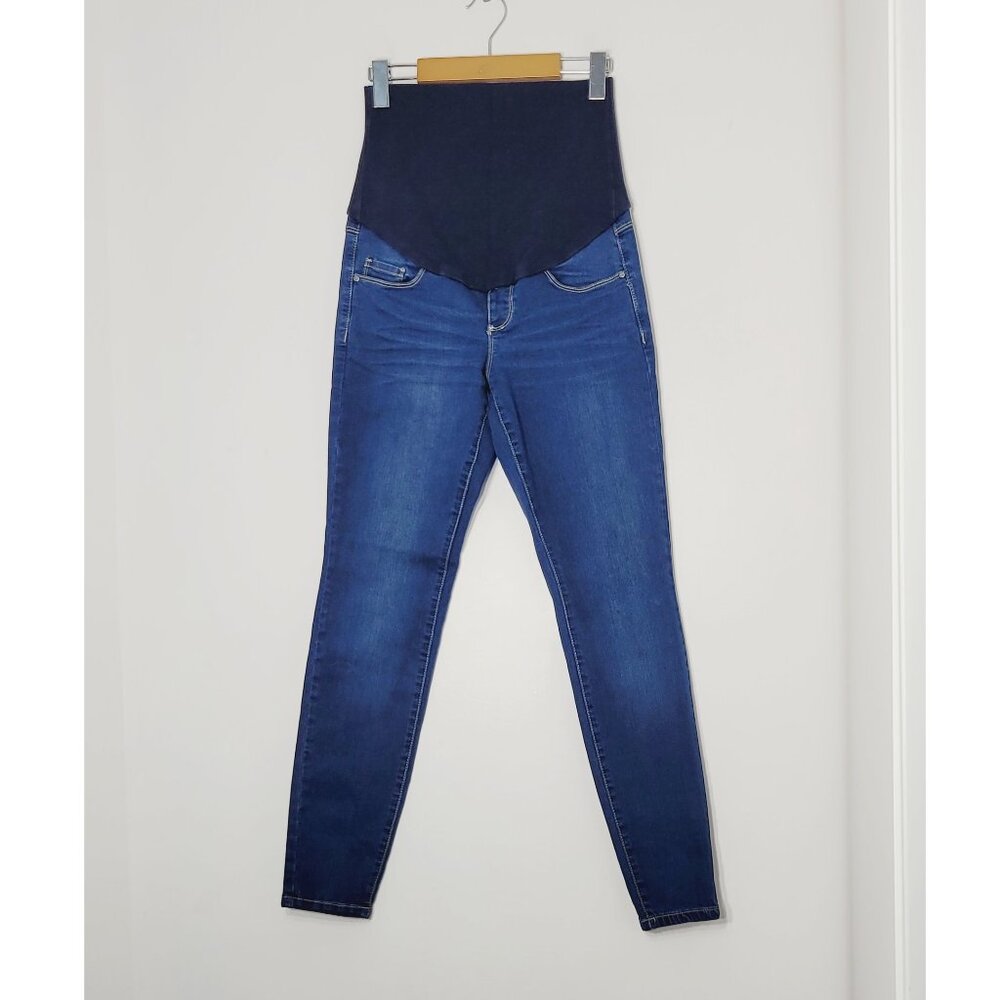 Thyme Maternity Pregnancy Blue Jeans Cotton Blend Denim Jeans Size Small